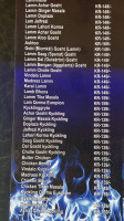 Blue Flame Indisk Restaurang menu