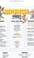 Barroco Arepa menu
