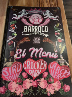Barroco Arepa menu