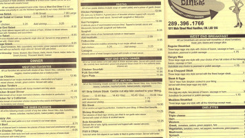 West End Diner menu