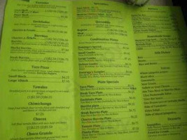 Domingas Authentic Mexican Food menu