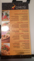 Chaiyo Thai Street Food menu