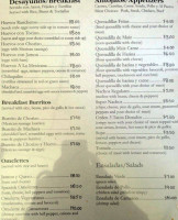 LA Paloma menu