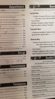 Hana Sushi menu