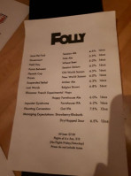 Folly Brewpub menu