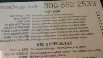 Keo's Kitchen menu