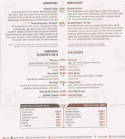Kitchenette menu