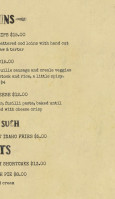 Jalopy Tavern menu