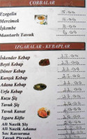 Anadolu Sofrası menu