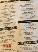 The Liberty Distillery menu