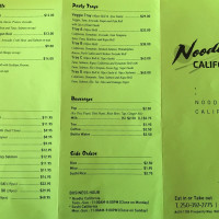 California Noodle menu