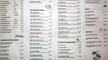 Ingko Sushi menu