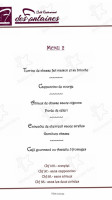 CafÉ Des Fontaines menu