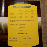 Sternen Restaurant menu