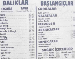 By Balıkçı menu