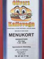 Olivers Kaffevogn menu