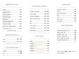 Sandwich Tray menu