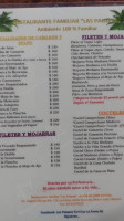 Las Palapas menu