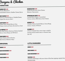 Union Burger menu