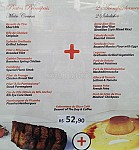 Ávila Steakhouse menu