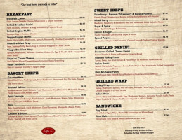 Richmond Beach Coffee Company menu