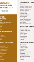 Ozark Mountain Coffee Co Roastery menu