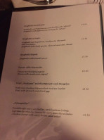 Restaurant La Grotte menu