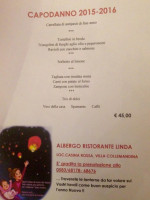 Albergo Linda menu