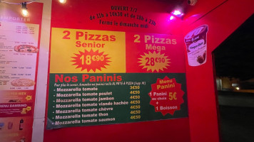 Pizza Phone menu