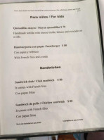 Coffee House Chac Mool menu