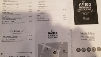 Amigo Pancake House Restaurant menu