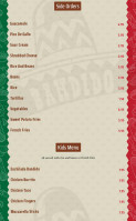 Bandido Mexican menu