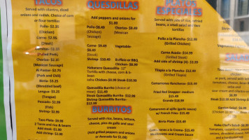 Taqueria El Habanero menu