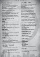 La Mejikana menu