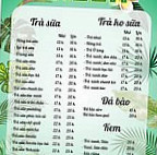 Green Hoa Qua, Tra Sua menu