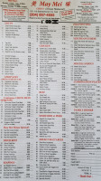 May Mei Chinese Restaurant menu