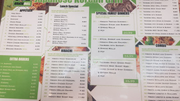 Hibachi Grill menu