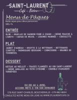 Saint Laurent Café Bistro Home menu