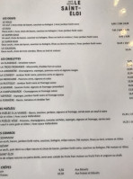 Le Saint-Eloi Cafe-Bistro menu
