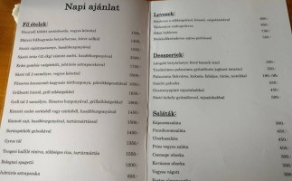 Sástó Étterem menu