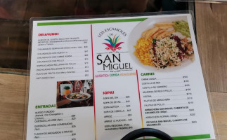 Los Escamoles De San Miguel menu