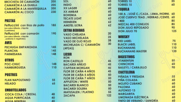 Mariscos Calle 11 Sitpach menu