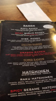 Raku rice & noodle bar menu