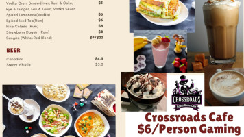 Crossroads Board Game Cafe food