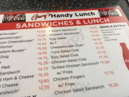 Gary's Handy Lunch menu