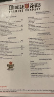 Middle Ages Licensed Location Hancock International Airport menu