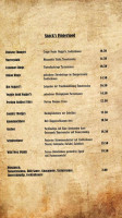 The Western Saloon menu