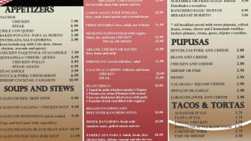El Sabor menu