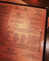 Red Coat Tavern menu
