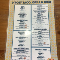 D'poly Taco, Grill Beer menu